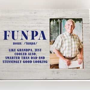 Funny Grandfather Wood Photo Picture Frame for 4x6 Photos